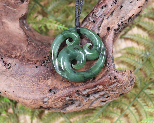 Koru carved from Hapopo Pounamu - NZ Greenstone