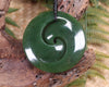 Koru pendant carved from Kawakawa Pounamu - NZ Greenstone