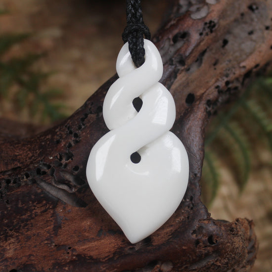 Pikorua or Twist carved from NZ Beef Bone
