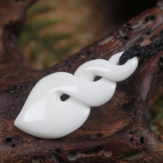 Pikorua or Twist carved from NZ Beef Bone