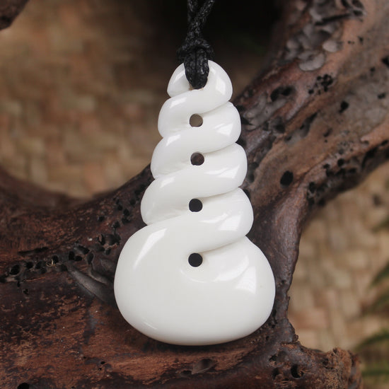 Pikorua or Twist carved from NZ Beef Bone