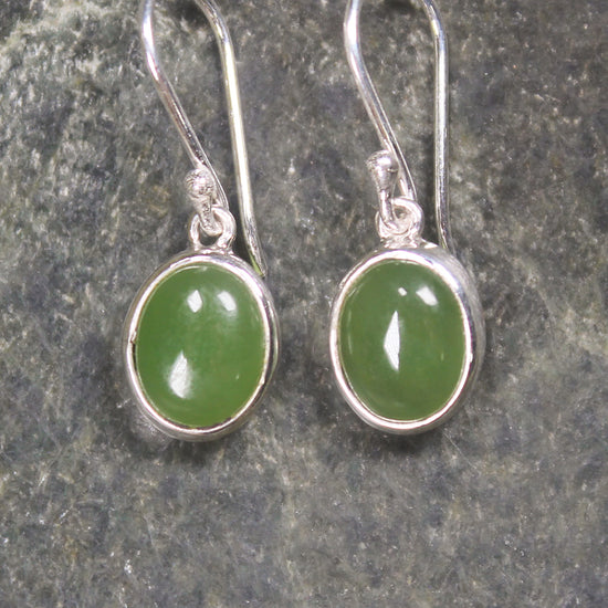 Roimata or Teardrop earrings carved from Hapopo Pounamu - NZ Greenstone