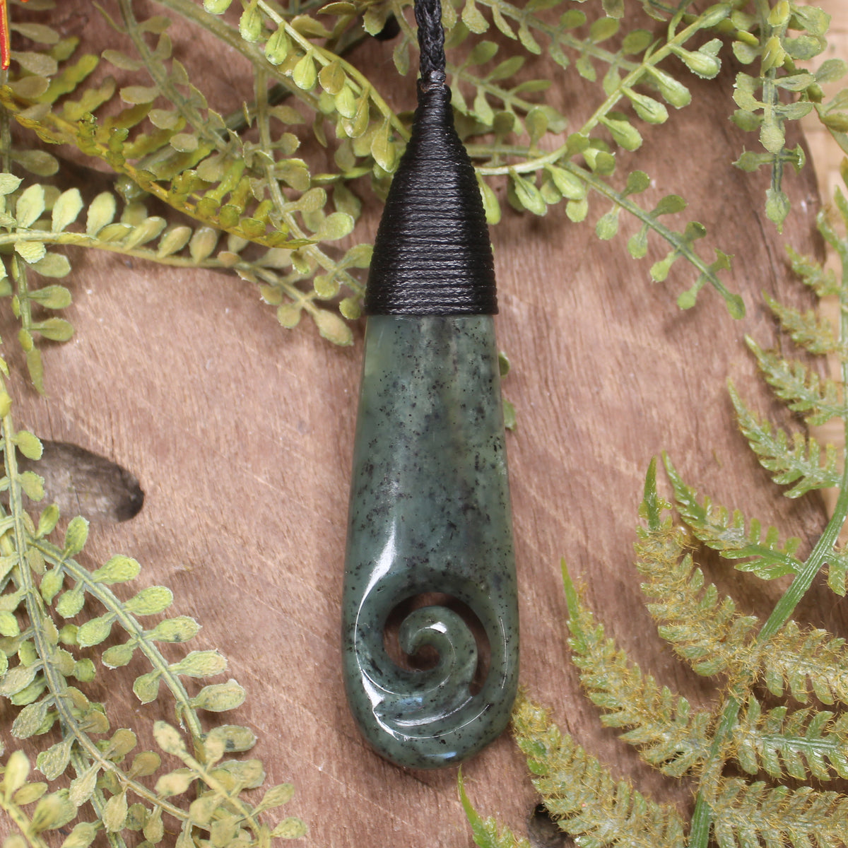 Roimata with Koru Pounamu Pendant - NZ Greenstone