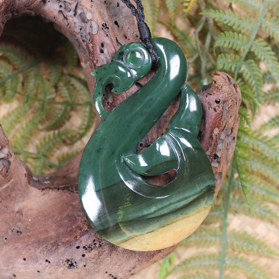 Manaia carved from Kawakawa Pounamu - NZ Greenstone