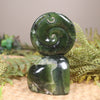 Koru sculpture carved from Kawakawa Pounamu - NZ Greenstone