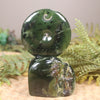 Koru sculpture carved from Kawakawa Pounamu - NZ Greenstone