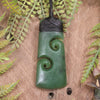 Hapopo Pounamu Toki with Koru - NZ Greenstone
