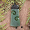 Hapopo Pounamu Toki with Koru - NZ Greenstone