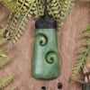 Hapopo Pounamu Toki with Koru - NZ Greenstone