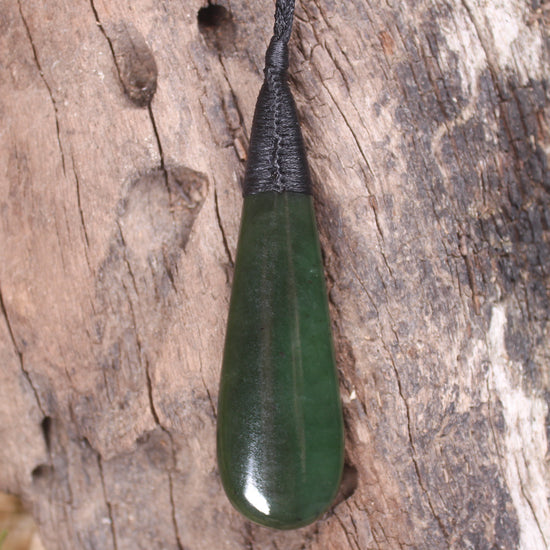 Kawakawa Pounamu Roimata Pendant - NZ Greenstone