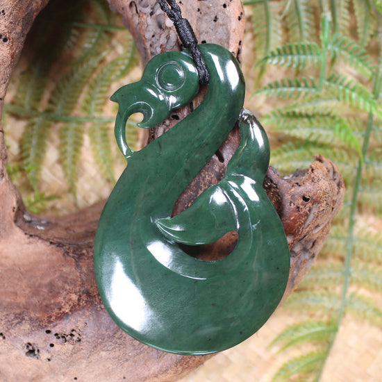 Manaia carved from Kawakawa Pounamu - NZ Greenstone