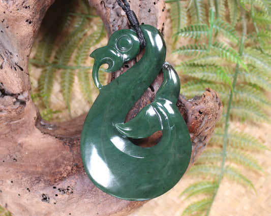 Manaia carved from Kawakawa Pounamu - NZ Greenstone