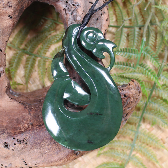 Manaia carved from Kawakawa Pounamu - NZ Greenstone