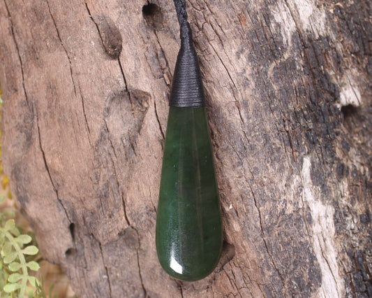 Kawakawa Pounamu Roimata Pendant - NZ Greenstone