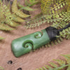 Hapopo Pounamu Toki with Koru - NZ Greenstone