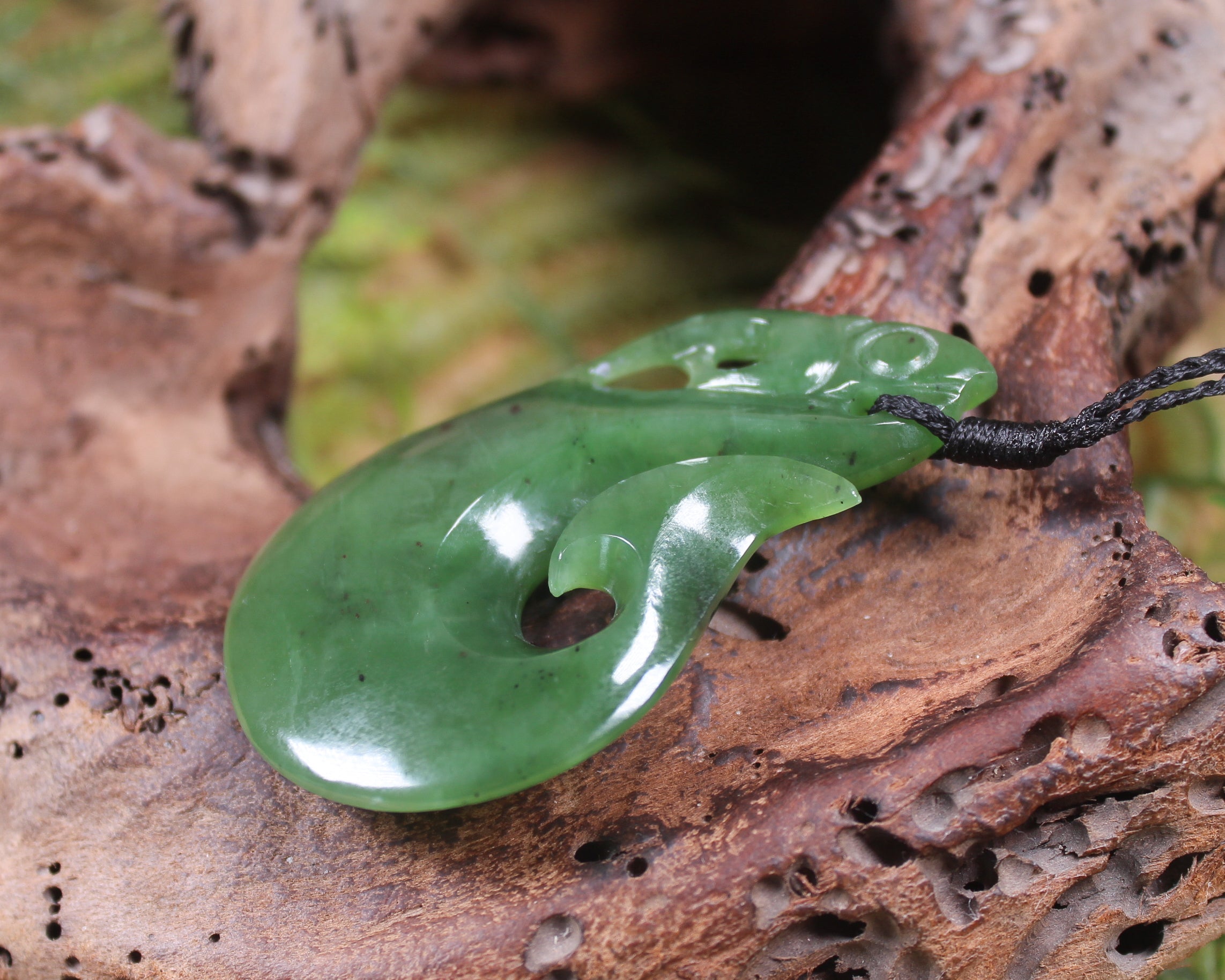 Manaia carved from Hapopo Pounamu - NZ Greenstone