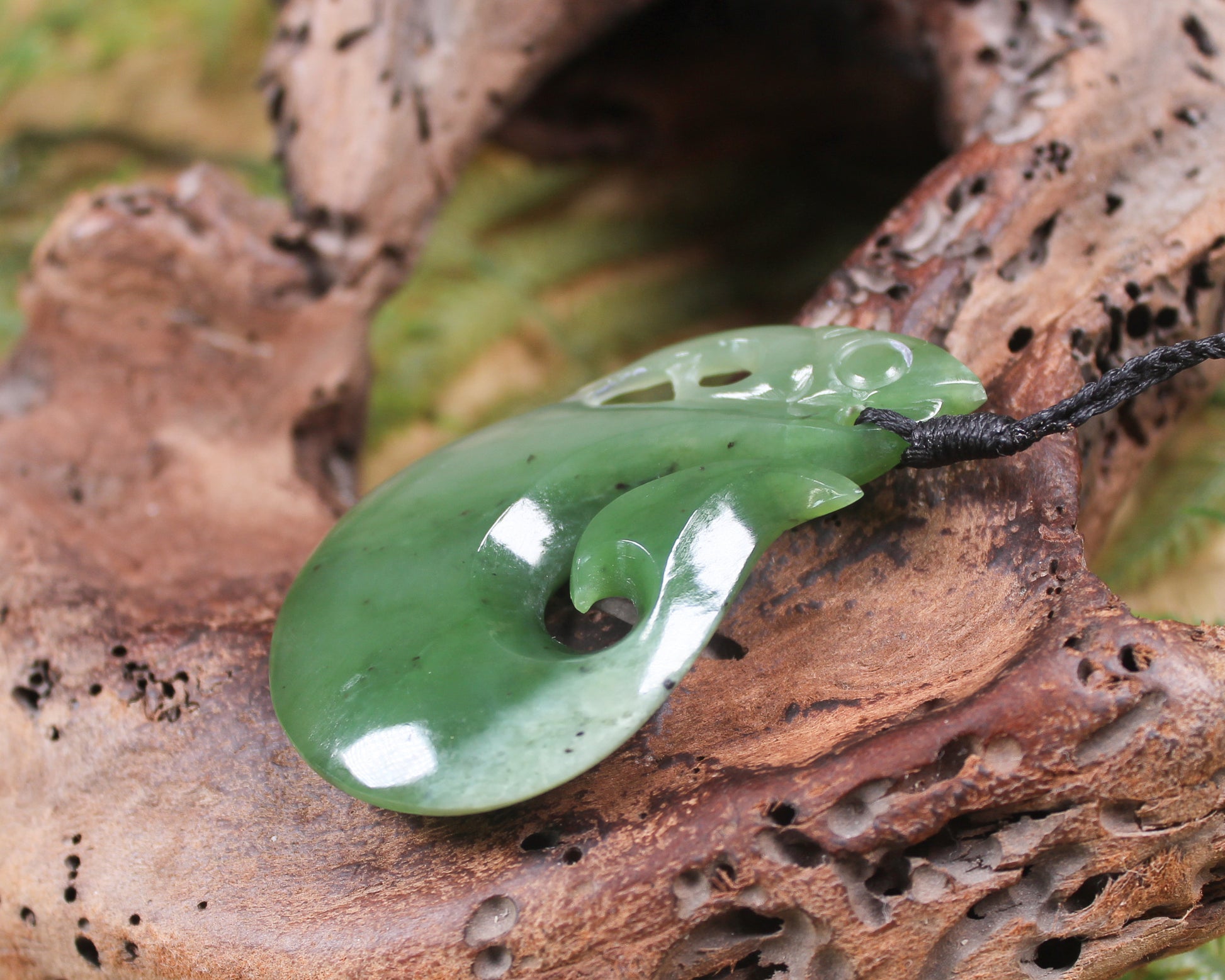 Manaia carved from Hapopo Pounamu - NZ Greenstone