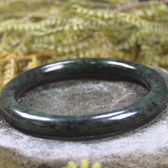 Bangle carved from Rimu Pounamu - NZ Greenstone