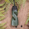 Hapopo Pounamu Toki twist pendant - NZ Greenstone
