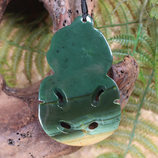 Hei Tiki carved from Kawakawa Pounamu - NZ Greenstone