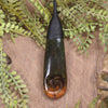 Roimata or Teardop with Koru carved from Totoweka Pounamu - NZ Greenstone