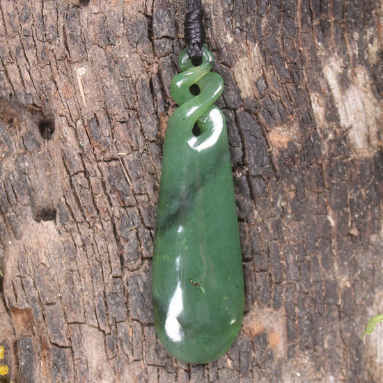 Hapopo Pounamu Roimata Pendant - NZ Greenstone