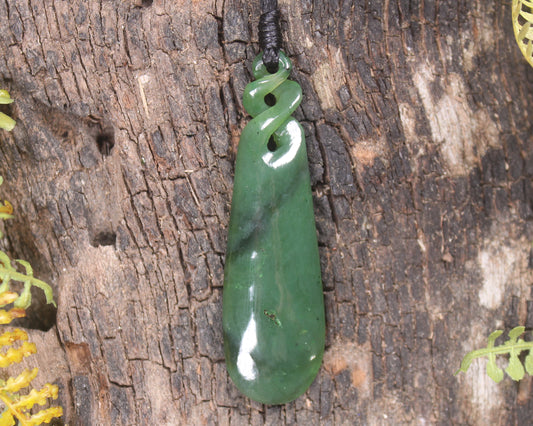 Hapopo Pounamu Roimata Pendant - NZ Greenstone