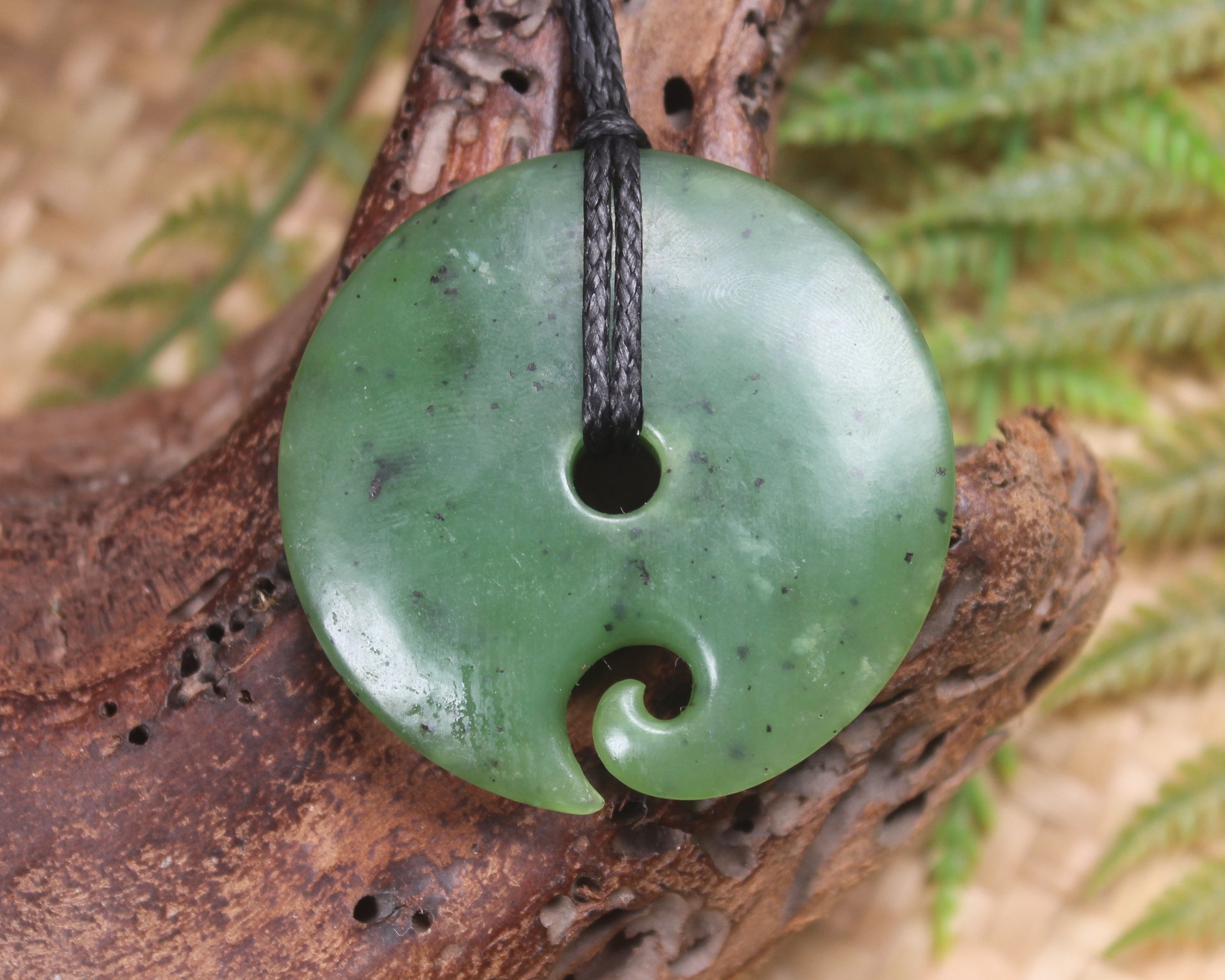 Koru carved from Hapopo Pounamu - NZ Greenstone