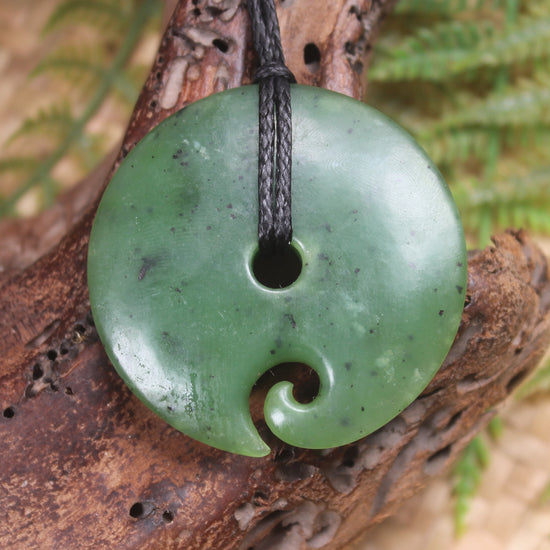 Koru carved from Hapopo Pounamu - NZ Greenstone