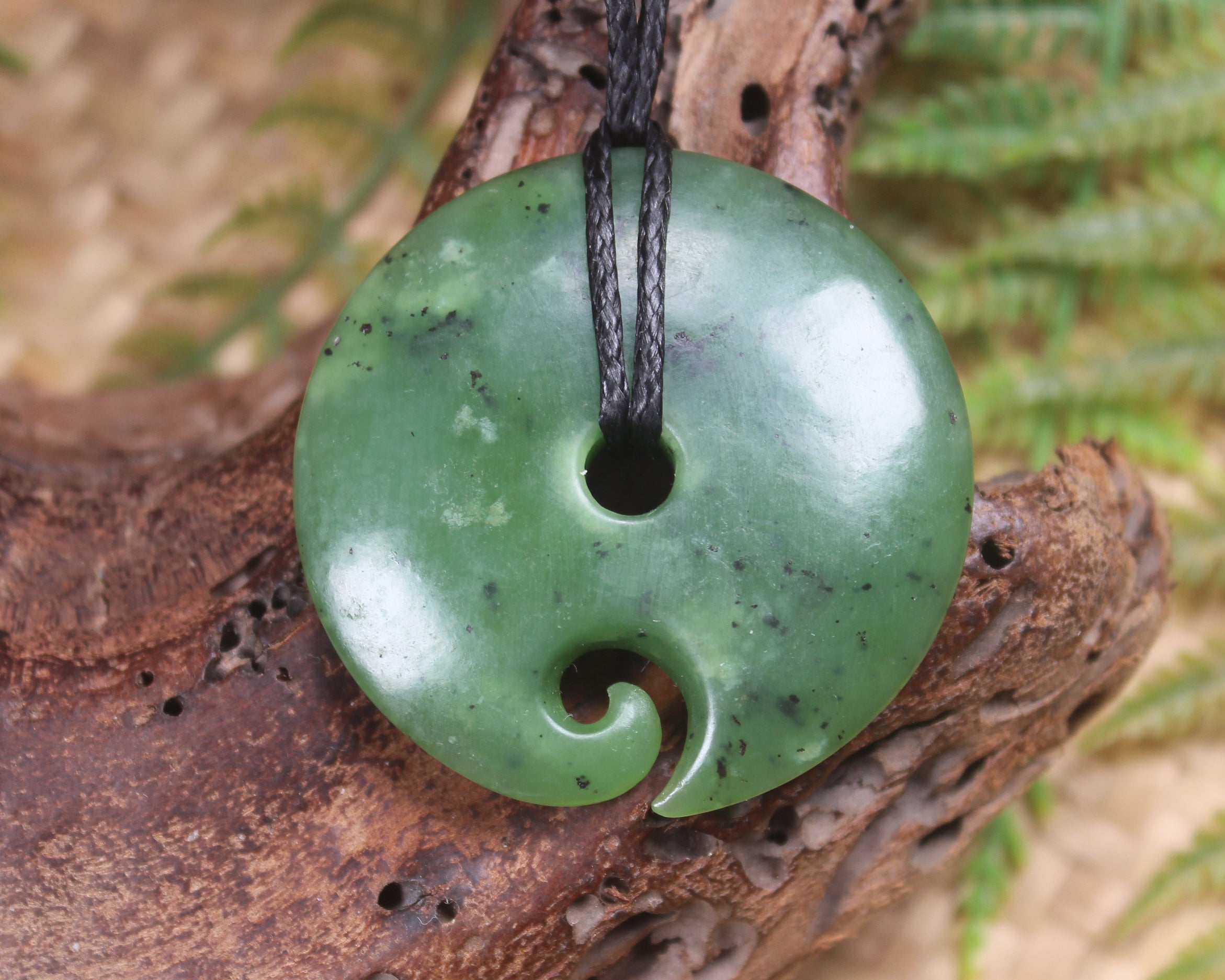Koru carved from Hapopo Pounamu - NZ Greenstone