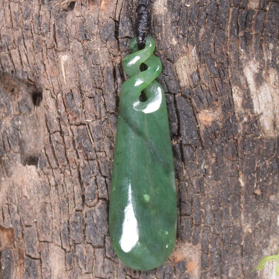 Hapopo Pounamu Roimata Pendant - NZ Greenstone