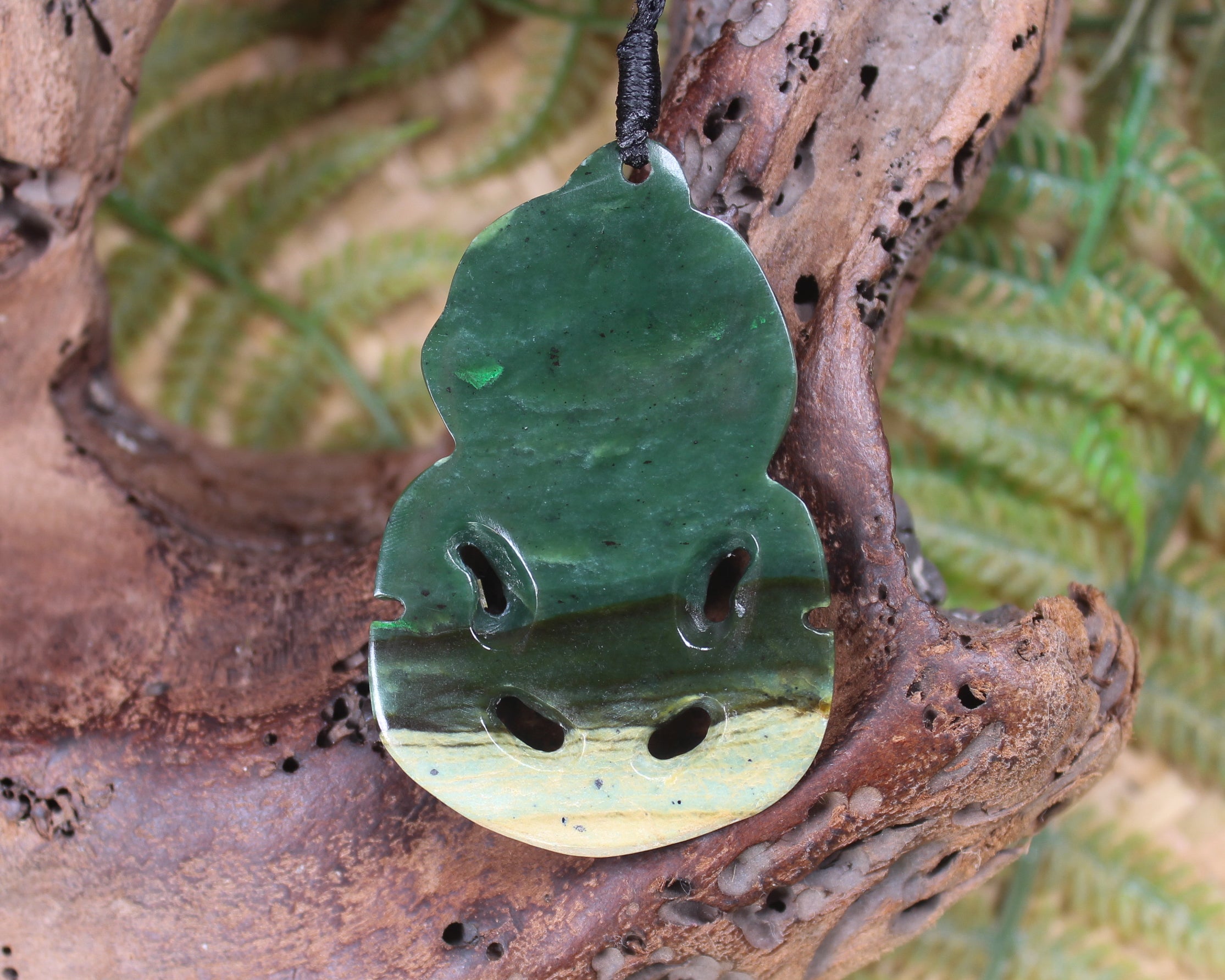 Hei Tiki carved from Kawakawa Pounamu - NZ Greenstone