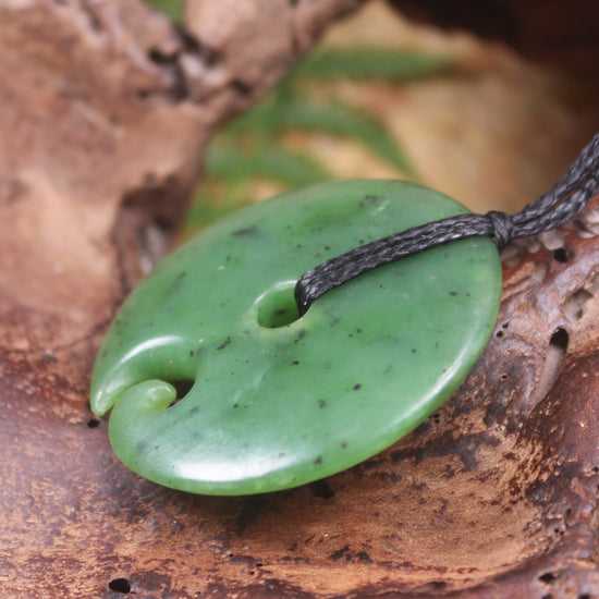 Koru carved from Hapopo Pounamu - NZ Greenstone