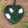 Heart carved from Kawakawa Pounamu - NZ Greenstone