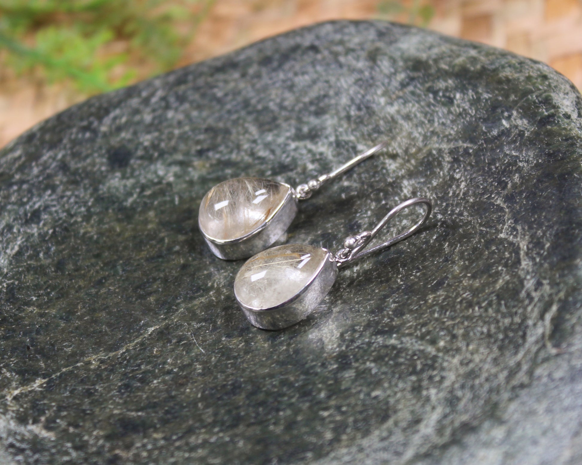 Rutilated Quartz earrings