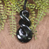 Twist carved from Kawakawa Pounamu - NZ Greenstone