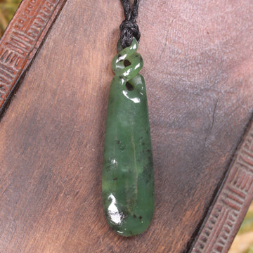 Hapopo Pounamu Roimata Pendant - NZ Greenstone