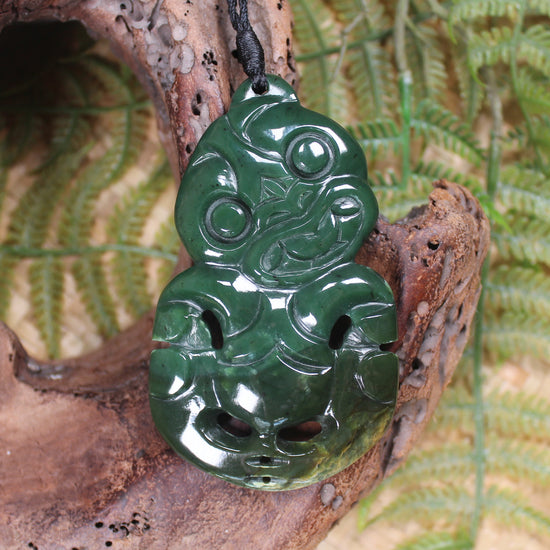 Hei Tiki carved from Kawakawa Pounamu - NZ Greenstone