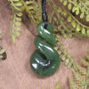 Twist or Pikorua carved from Hapopo Pounamu - NZ Greenstone