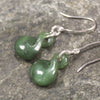 Twist Earrings carved from Hapopo Pounamu - NZ Greenstone