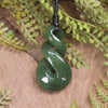 Twist or Pikorua carved from Hapopo Pounamu - NZ Greenstone
