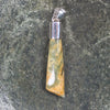Sterling Silver Greenstone Pendant carved from Flower Jade Pounamu - NZ Greenstone
