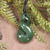 Twist or Pikorua carved from Hapopo Pounamu - NZ Greenstone