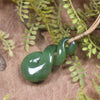 Twist or Pikorua carved from Hapopo Pounamu - NZ Greenstone