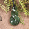 Twist or Pikorua carved from Hapopo Pounamu - NZ Greenstone