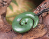 Koru carved from Hapopo Pounamu - NZ Greenstone