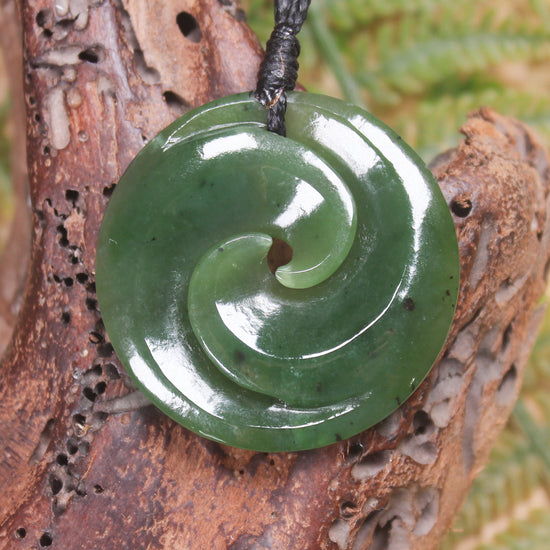 Koru carved from Hapopo Pounamu - NZ Greenstone