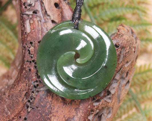 Koru carved from Hapopo Pounamu - NZ Greenstone