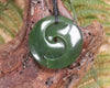 Koru carved from Hapopo Pounamu - NZ Greenstone