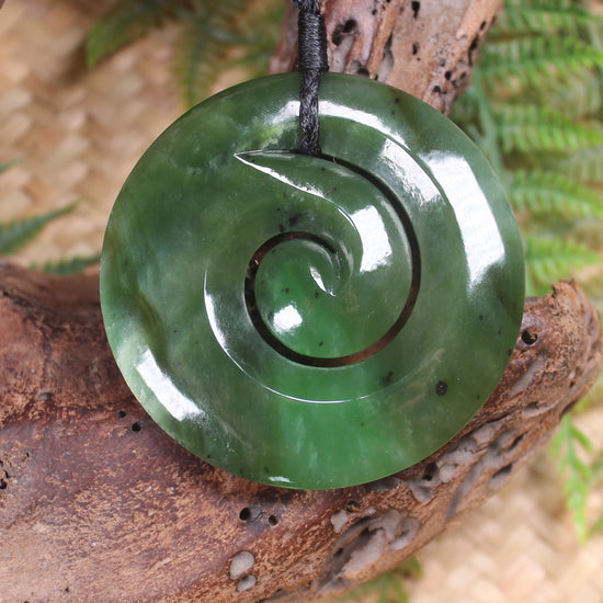Koru carved from Hapopo Pounamu - NZ Greenstone